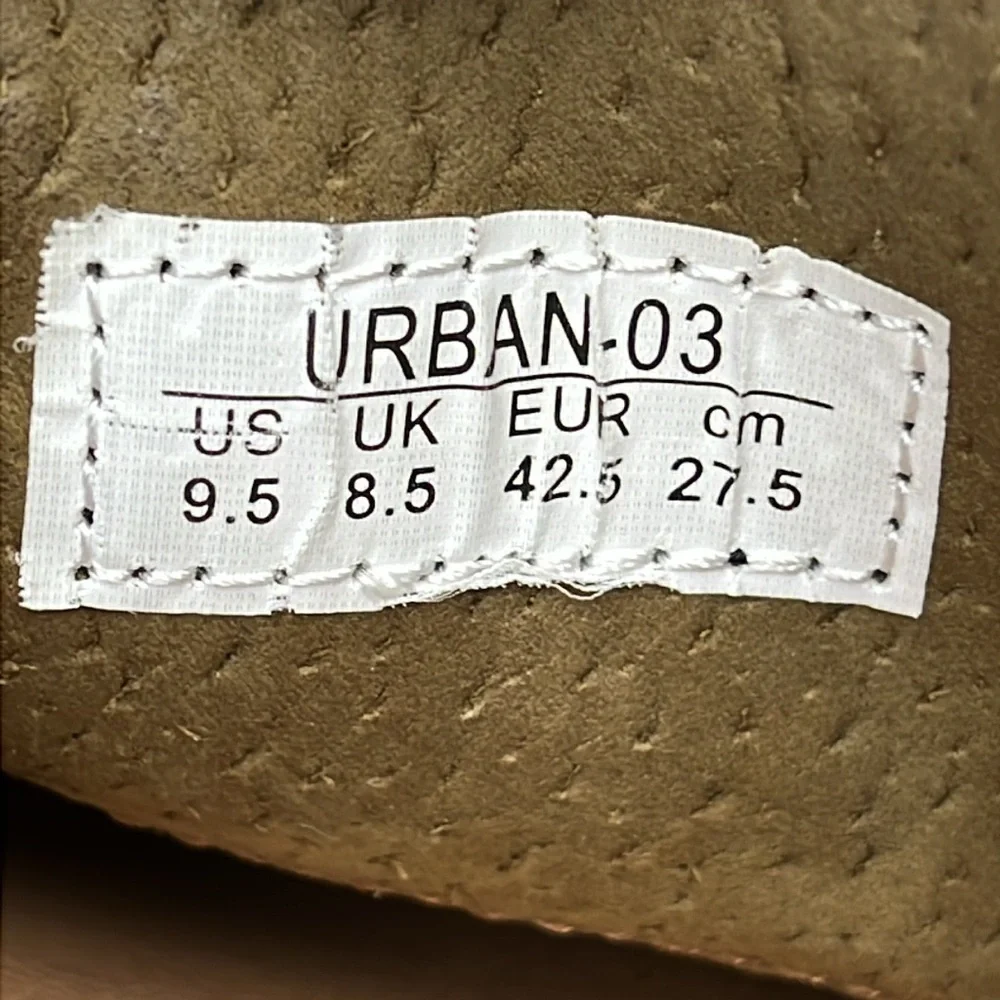 Bruno Marc Men's Lace-Up Wingtip Suede Oxford Shoes Urban-03. Size 9.5 Tan
